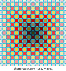 Seamless  Vector Abstract Image Squares Red   Orange  Located in A Gradient from A Dark Center  Application in Design   Textiles Possible 