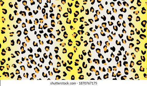 Seamless Vector. Abstract leopard animal skin with gradient background. Repeatable ready template.