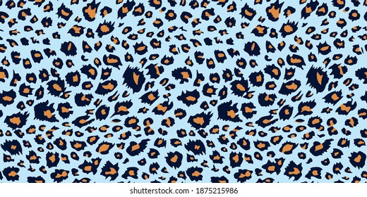 Seamless Vector. Abstract leopard animal skin background. Repeatable ready template.