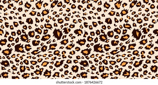 Seamless Vector. Abstract leopard animal skin background. Repeatable ready template.