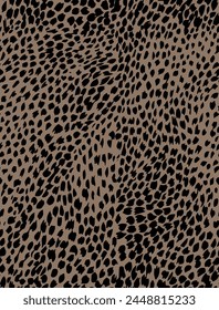 seamless vector of an abstract leopard pattern, chic animal print style, 80s