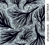 Seamless vector abstract pattern with black wood branch. Mystical concept. Vector illustration