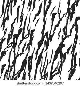 Seamless vector abstract pattern. Black and white background. Black ink lines. Grunge pattern. For fabric, textile, design, cover. 10 eps.