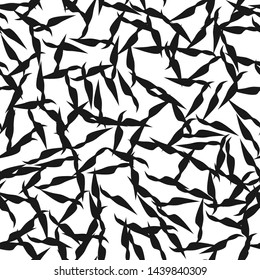 Seamless vector abstract pattern. Black and white background. Black ink lines. Grunge pattern. For fabric, textile, design, cover. 10 eps.