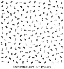 Seamless vector abstract pattern. Black and white chaotic lines, memphis elements. Stylish geometrical background for fabric, textile, design, packaging design.
