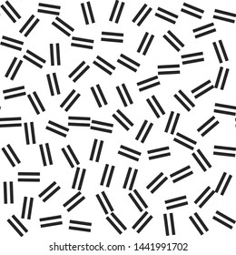 Seamless vector abstract pattern. Black and white chaotic lines, memphis elements. Stylish geometrical background for fabric, textile, design, packaging design.