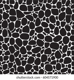 Seamless vector abstract pattern. Black bubbles on a white background. Use for wallpaper, fabric, gift wrap, pattern fills, web page background. EPS10 Vector illustration.