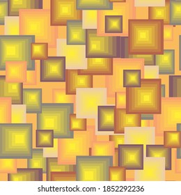 seamless vector abstract pattern with bright gradient squares on a light background with no direction