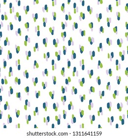 Seamless vector abstract pattern with brush strokes. Hand-painted texture. Black brushstrokes on a white background. For printing on different subjects. Modern Vintage Style. Trend illustration.