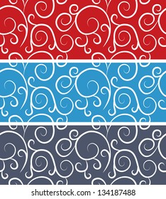 Seamless vector abstract pattern. Colorful floral texture. Abstract set, collection.