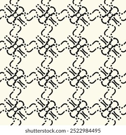 Padrão de vetor abstrato sem costura de linhas enroladas de espessura diferente