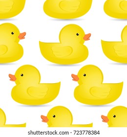 Seamless vector abstract pattern with ducks. For textiles, clothing, fabrics, wrapping paper, web. For boys and girls