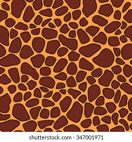 Seamless vector abstract pattern of giraffe skin, painted by hand.