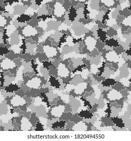 seamless vector abstract pattern with gray zigzag spots of different shades