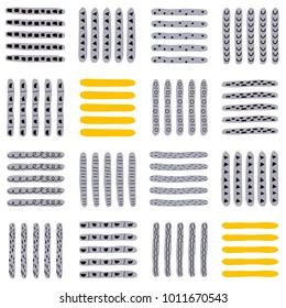 Seamless vector abstract pattern with hand drawn different colorful shapes and elements as background or texture