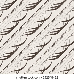 Seamless vector abstract pattern of intertwined lines of different thickness