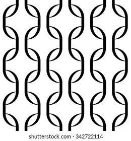 Seamless vector abstract pattern of intertwined lines of different thickness