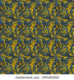 seamless vector abstract pattern with multicolored center waves inside squares
