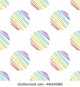 Seamless vector abstract pattern on white background.