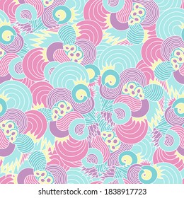 seamless vector abstract pattern with pink and green elements