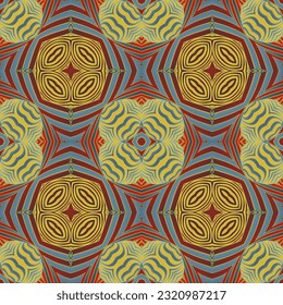 Seamless vector abstract pattern. symmetrical geometric background with repeating elements
