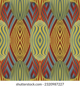 Seamless vector abstract pattern. symmetrical geometric background with repeating elements