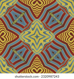 Seamless vector abstract pattern. symmetrical geometric background with repeating elements