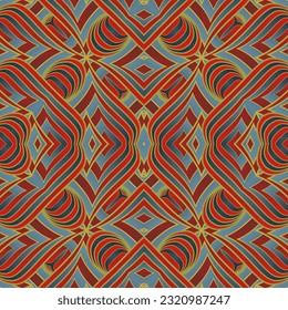Seamless vector abstract pattern. symmetrical geometric background with repeating elements