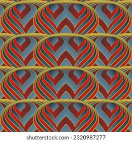 Seamless vector abstract pattern. symmetrical geometric background with repeating elements