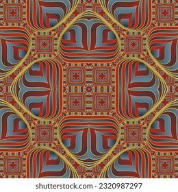 Seamless vector abstract pattern. symmetrical geometric background with repeating elements