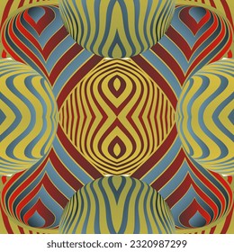 Seamless vector abstract pattern. symmetrical geometric background with repeating elements