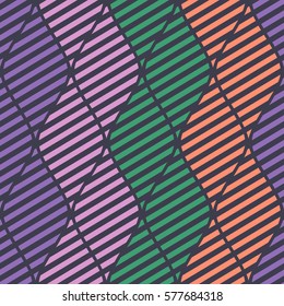Seamless vector abstract pattern. symmetrical geometric repeating background with blue, red, green, pink decorative rhombus. Simle graphic design for web backgrounds, wrapping, surface, fabric.