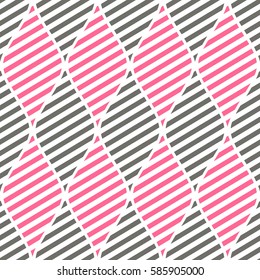 Seamless vector abstract pattern. symmetrical geometric repeat background with decorative rhombus. Simle print, graphic design for web backgrounds, wallpaper, wrapping, surface, fabric