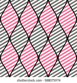 Seamless vector abstract pattern. symmetrical geometric repeat background with decorative rhombus. Simle print, graphic design for web backgrounds, wallpaper, wrapping, surface, fabric.