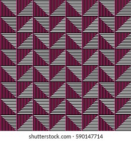 Seamless vector abstract pattern. symmetrical geometric repeating background with decorative rhombus, triangles. Simle graphic design for web backgrounds, wallpaper, wrapping, surface, fabric.