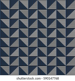 Seamless vector abstract pattern. symmetrical geometric repeating background with decorative rhombus, triangles. Simle graphic design for web backgrounds, wallpaper, wrapping, surface, fabric.