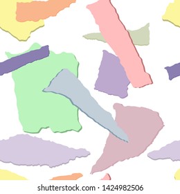 Seamless vector abstract pattern with torn paper. Hand-painted texture. For printing on different subjects. Trend illustration.