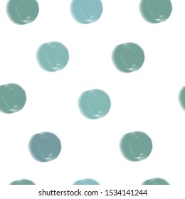 Seamless vector abstract pattern with watercolor brush dots (circles)