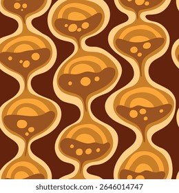 
Seamless vector abstract pattern in yellow and brown colors.