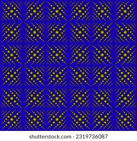 Seamless vector abstract texture in the form of a pattern of golden balloons on a blue background