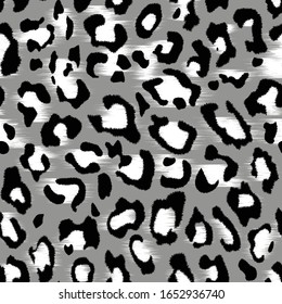 Seamless Vector. Abstract textured leopard animal skin background. Repeatable ready template.