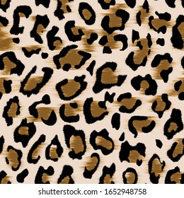 Seamless Vector. Abstract textured leopard animal skin background. Repeatable ready template.
