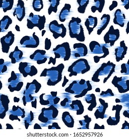 Seamless Vector. Abstract textured leopard animal skin background. Repeatable ready template.