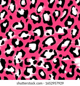 Seamless Vector. Abstract textured leopard animal skin background. Repeatable ready template.