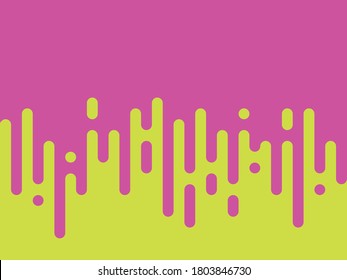 Seamless vector abstract transition of two colors. Rounded lines blended in. Looks like dipping paint or rain. Pink and green contrast.