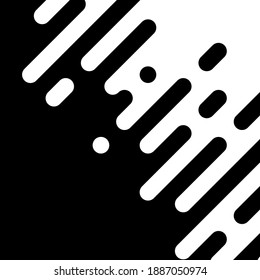 Seamless vector abstract transition of two colors. Rounded lines blended in. Looks like dipping paint or rain. Black and white contrast.