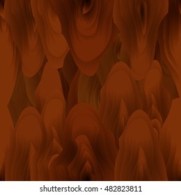 Seamless, vector, abstract, vintage, dark-brown wooden pattern. Fibreboard. Rocky cave.