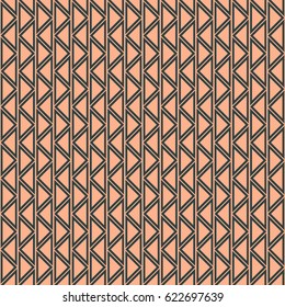 Seamless vector abstract zig zag pattern. symmetrical geometric repeating background with decorative rhombus, triangles. Simle graphic design for web backgrounds, wallpaper, wrapping, surface, fabric