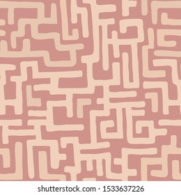 Seamless vector african pattern. Tribal background. Hand drawn lines pattern. 10 eps design. For fabric, textile, wrapping, cover etc. 