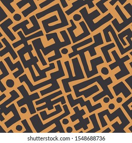 Seamless vector african pattern. Tribal background. Hand drawn lines pattern. 10 eps design. For fabric, textile, wrapping, cover etc. 